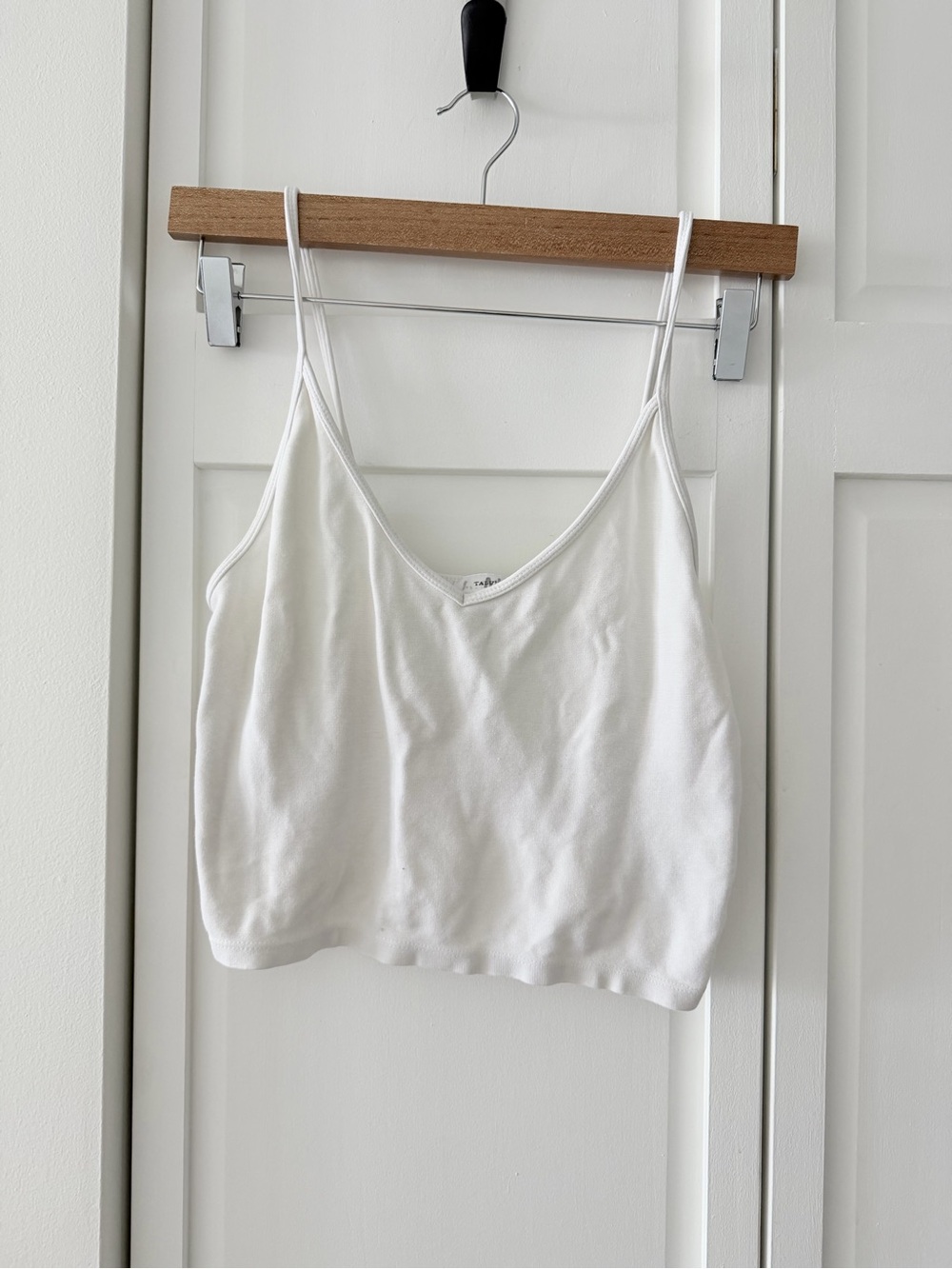 Talula by Aritzia Cropped Camisole Tank - White - Size S